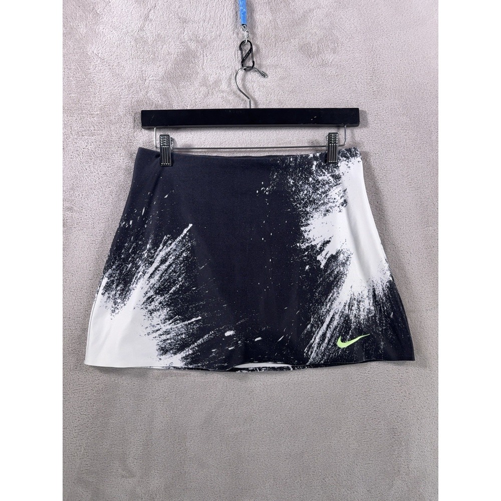 Nike Dri-FIT Skort Womens Small Black White Tennis Golf Athletic Skirt
